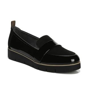 DR. SCHOLL'S Black Patent Leather/ Suede Loafer Shoes
